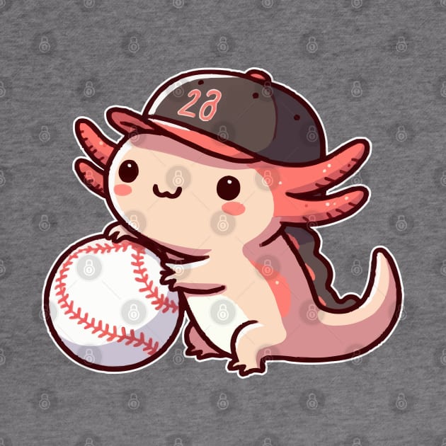 axolotl funny play baseball by fikriamrullah